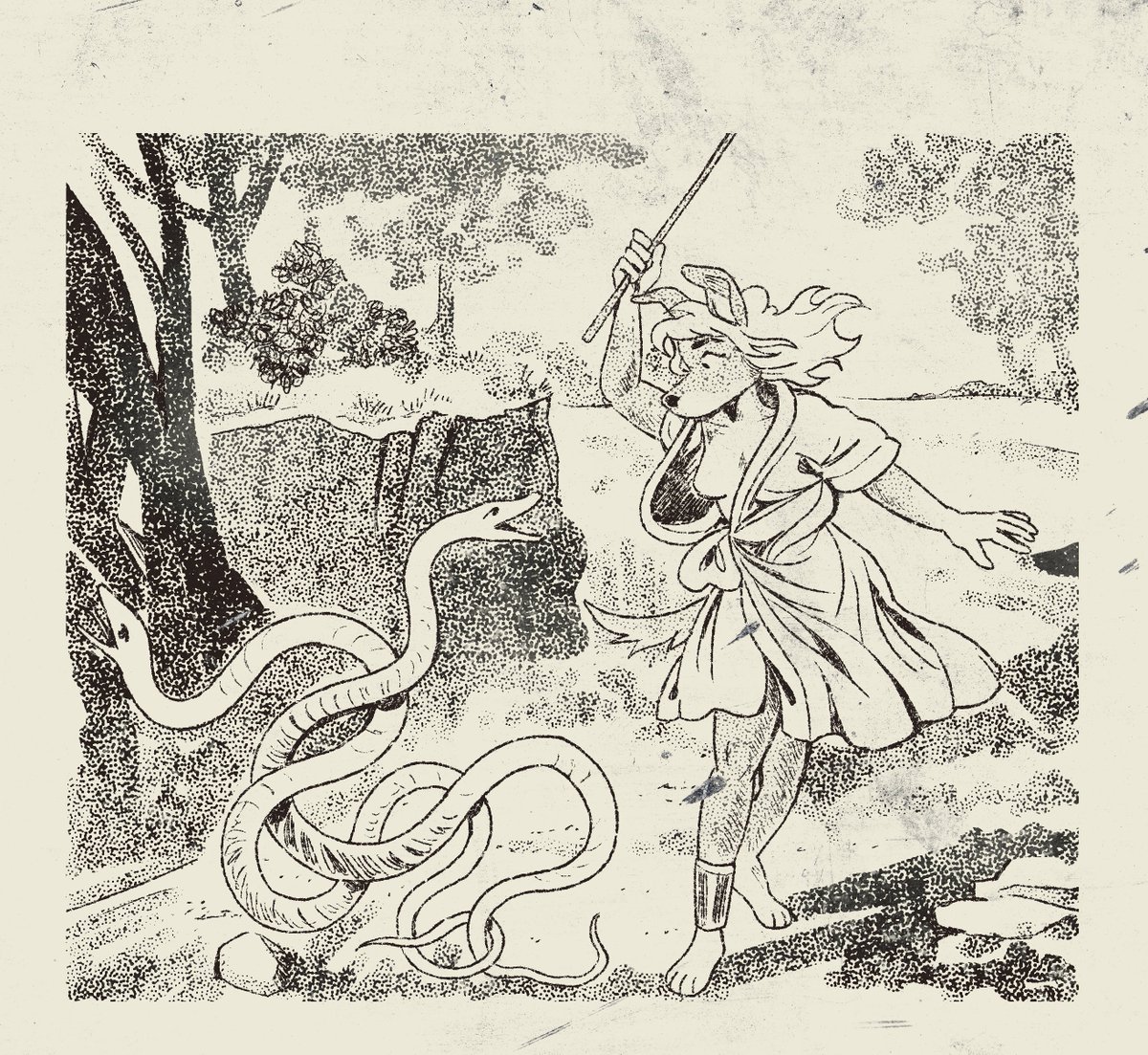TUVVIN's tweet photo. Tiresias strikes copulating snakes https://t.co/X4hDGIqanY