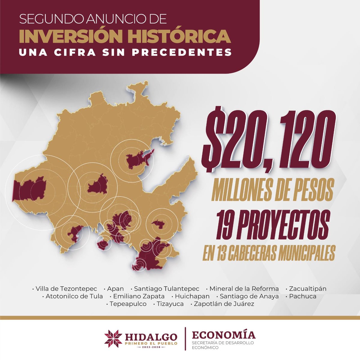Trabajamos a diario por el desarrollo económico de Hidalgo y de su gente.

¡Más empleo, más beneficios y mejor calidad de vida!