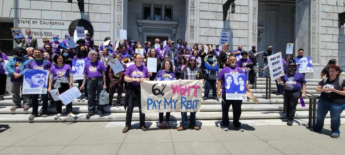 #UnionSolidarity @SEIU1000 @seiu1021 @SEIU87 @seiu2015 @AFT2121 making good trouble! 6% raise over 3 years won’t pay our rent @CalHR_gov @GavinNewsom