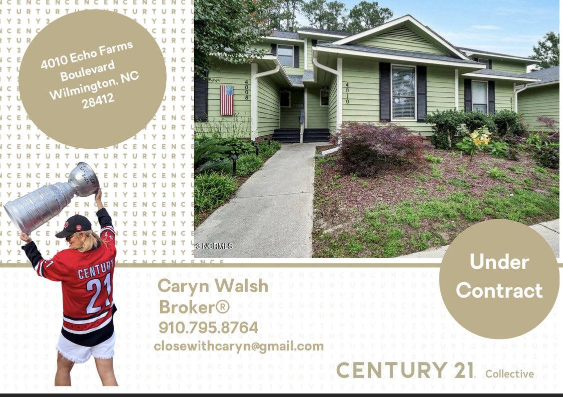CaniacCaryn's tweet photo. when you are a Realtor and a @Canes fan #undercontract #century21 #century21collective #relentlessagent #wilmingtonnc https://t.co/ElqEyC0TgN