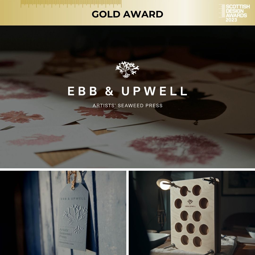 Congratulations to <a href="/fortytwo_studio/">FortyTwo</a> for winning a GOLD AWARD in the in the Brand Identity category for Ebb &amp; Upwell! #scotdesign bit.ly/3Wsdt5H