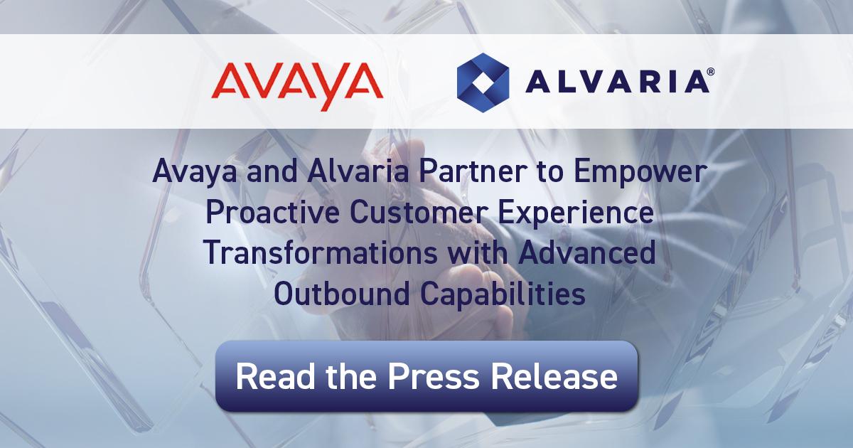 MarianaPoleto's tweet photo. 📢 Did you hear the big news last week? Avaya and Alvaria have announced a groundbreaking partnership to empower proactive customer experience transformations with advanced outbound capabilities. Learn all about it in the press release:
https://t.co/GHVl1WC6Gz
#ReshapingCX https://t.co/OS5Db69jHb