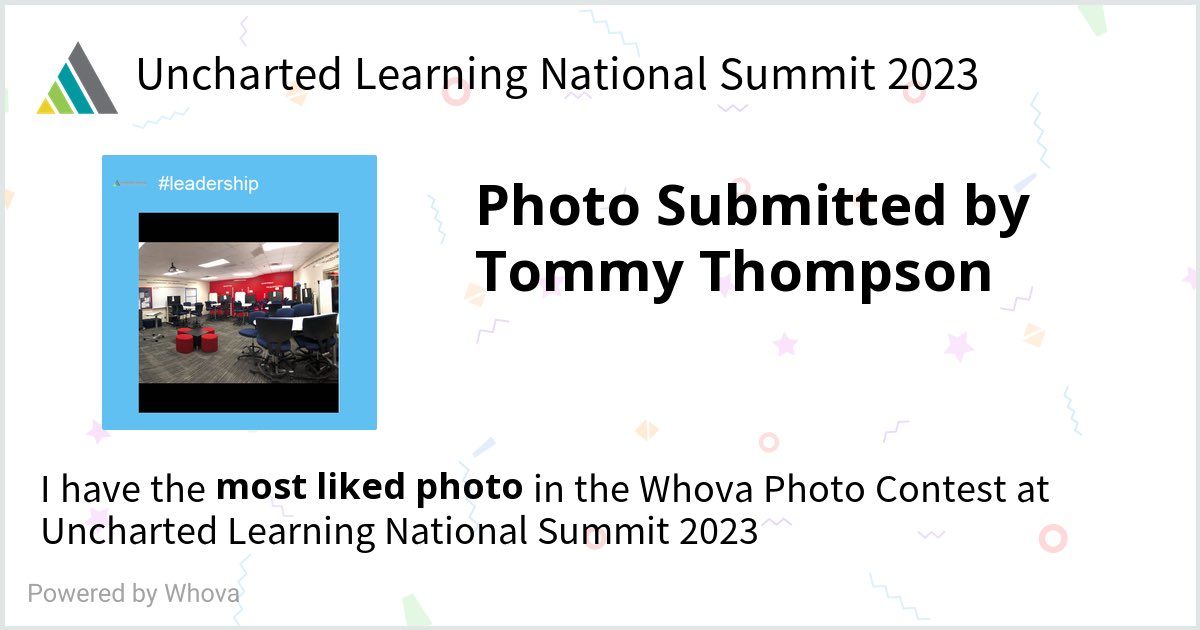 trthompson68's tweet photo. Super excited to be #1 in the photo contest at Uncharted Learning National Summit 2023! #UnchartedLRNG #ULSummit23 #INCpitch23 - via #Whova event app https://t.co/SkcZRcYT6t