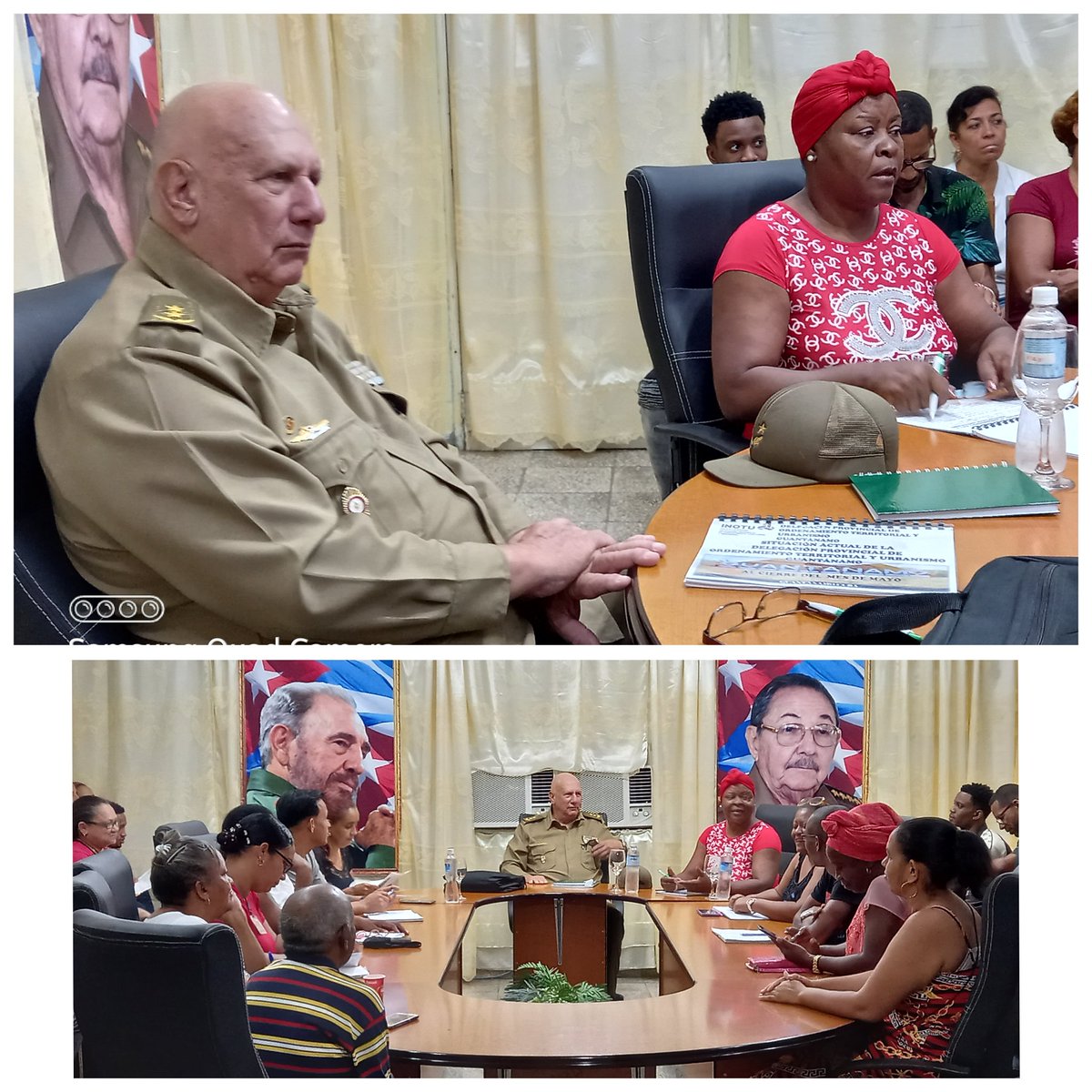 dotugtm's tweet photo. Como parte de la #VisitaGubernamental que se lleva acabo en #Guantánamo, intercambian trabajadores de la @dotugtm con el Presidente Nacional del #INOTU Raúl Omar Acosta Gregorich, analizando la comunicación, ciencia e informatización. @IpfPortal @DiazCanelB @MiGuantanamo https://t.co/r8LYqpeaYT