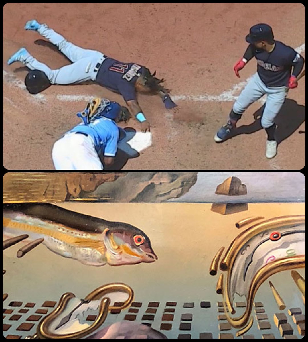 The Disintegration of the Persistence of Memory, by Salvador Dalí, 1952-54, 📸 via <a href="/ESPNCleveland/">ESPN Cleveland</a>