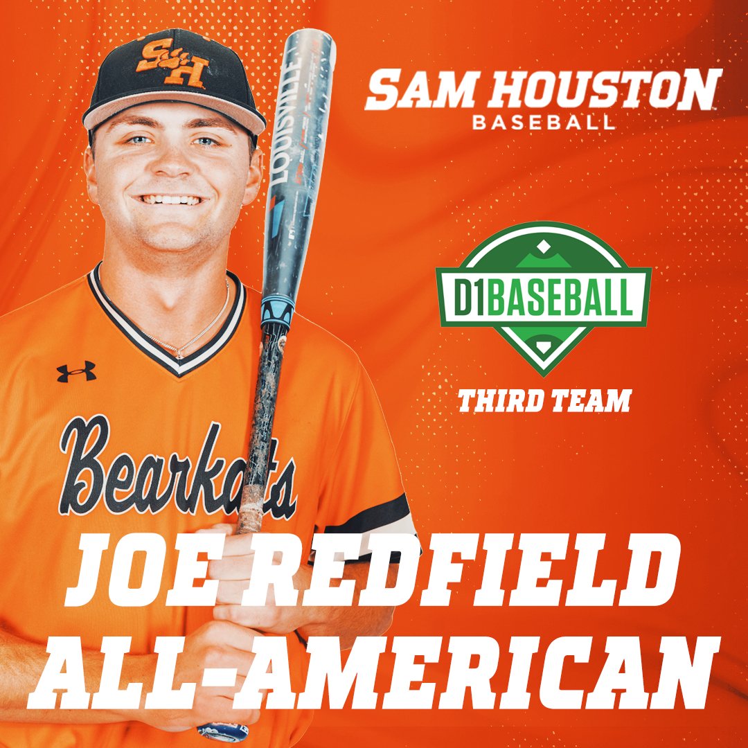 𝐀𝐥𝐥-𝐀𝐦𝐞𝐫𝐢𝐜𝐚𝐧 🇺🇸 Joe Redfield was tabbed a Third Team All-American by @d1baseball! Congratulations, Joe! 👏 📰: shorturl.at/iosO0 | #EatEmUpKats