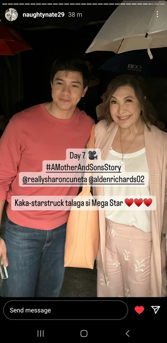 Good morning to these two beautiful souls Alden (Mateo) and Sharon (MamaMaricar). May shoots ba kayo today?  Ingatz po and God Bless🙏

#ALDENRichards 
@aldenrichards02 
#SharonCuneta
@sharon_cuneta12 
#AMotherAndSonsStory