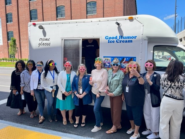 Celebrating <a href="/age_span/">AgeSpan</a> staff and the start of summer with a visit from the ice cream truck!