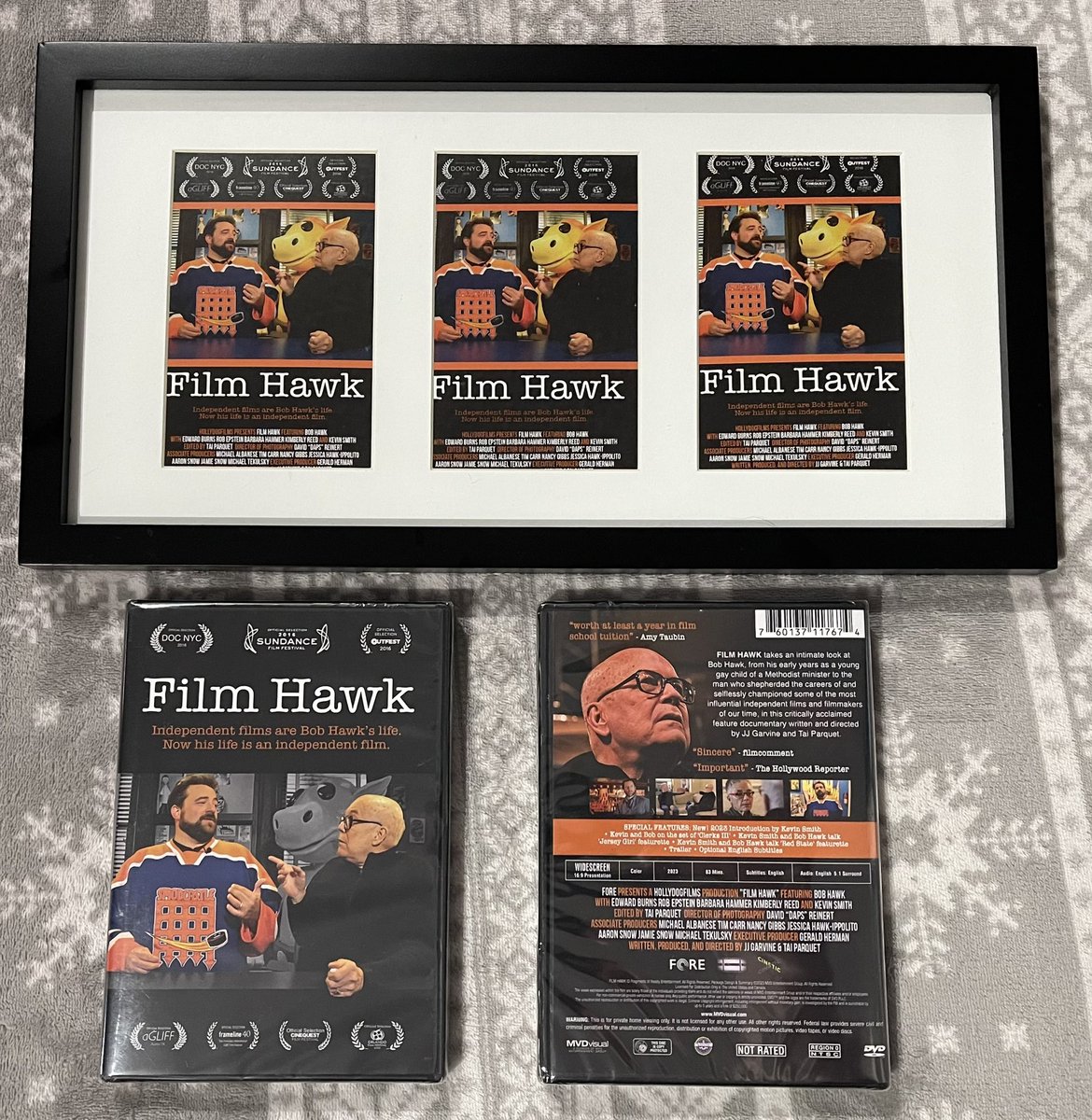 NateHups's tweet image. Congratulations to the crew of Film Hawk it’s so cool to have it on dvd! @hollydogfilms let me see this film a few years back &amp;amp; sent me some promo cards they had at festivals which I framed! I recommend this film to any @ThatKevinSmith or indie film fan! @RobertHawk2 @bobhawkdoc