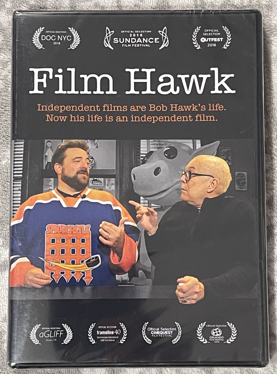 NateHups's tweet image. Congratulations to the crew of Film Hawk it’s so cool to have it on dvd! @hollydogfilms let me see this film a few years back &amp;amp; sent me some promo cards they had at festivals which I framed! I recommend this film to any @ThatKevinSmith or indie film fan! @RobertHawk2 @bobhawkdoc