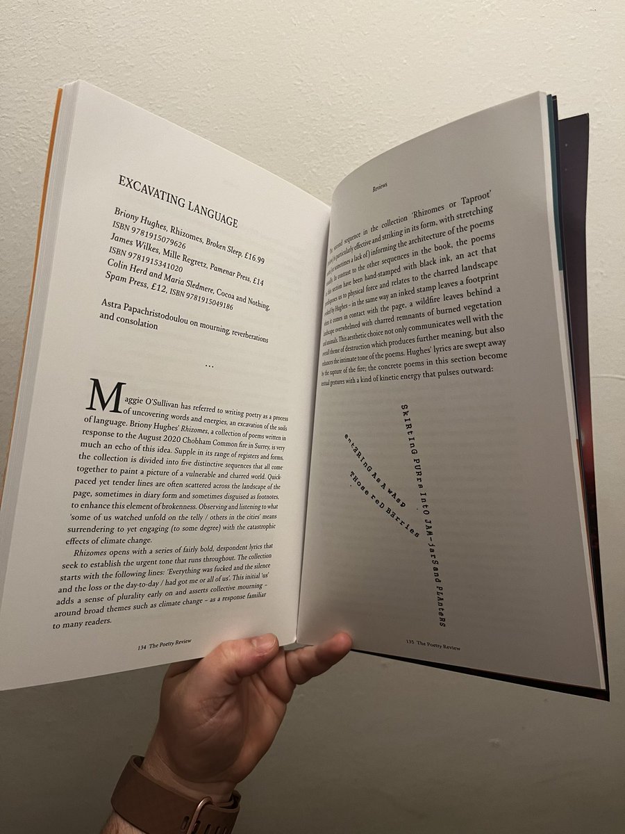 Dr Briony Hellon-Hughes (I'm on Bluesky) (@brihughespoet) on Twitter photo “Hughes’ lyrics are swept away by the rapture of the fire; the concrete poems become textual gestures with a kind of kinetic energy that pulses outward” (Astra Papachristodoulou, The Poetry Review) 🍃🌾🔥 “Hughes’ lyrics are swept away by the rapture of the fire; the concrete poems become textual gestures with a kind of kinetic energy that pulses outward” (Astra Papachristodoulou, The Poetry Review) 🍃🌾🔥