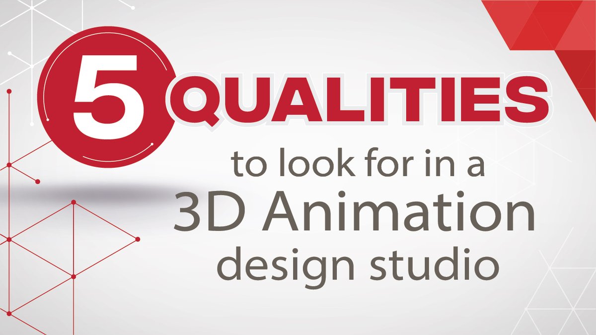 5 Qualities to look for in a 3D Animation Design Studio:
-Creative process
-In-house capabilities
-Dedicated project manager
-Studio efficiency &amp; capacity
-Content ownership
We prioritize ongoing communication and collaboration for your creative vision. 💪
ow.ly/nJIJ50OGXPx