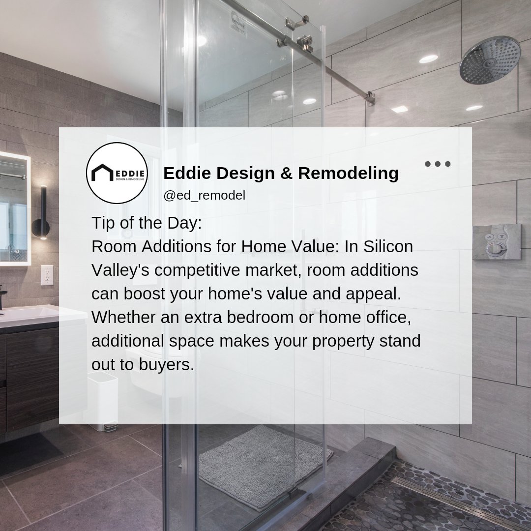 edrdesignbuild's tweet image. 🏠💡Tip of the Day:
🏡 Room Enhancements Boosting House Value: Amidst the fierce competition of Silicon Valley&apos;s property market, spicing up your home with additional rooms can significantly amplify its attractiveness and value.  #silconvalley #bayarea #roomaddition #newhome