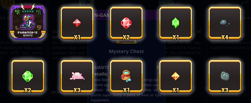 Got me some more @OfficialDgpals mint bundles in the public round. This was a really good pull from mystery chest! 👢 #crofam #cronos #onPolygon #MATIC #CRO #FFTB #web3gaming @PolygonGaming @cronos_chain