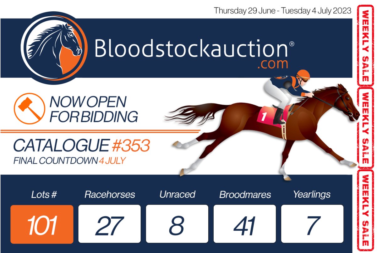 🏇 Catalogue #353 is Now Live! - mailchi.mp/bloodstockauct… 🔨 101 Lots Under the Hammer @7:00pm AEST on Tuesday 4 July 2023 View the auction catalogue here: bit.ly/3MBr9ql