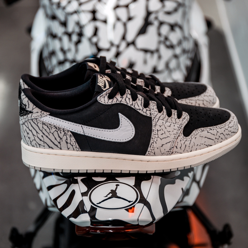 ShoePalace.com on X: Air Jordan 1 Low OG 'Black Cement'⁠    / X