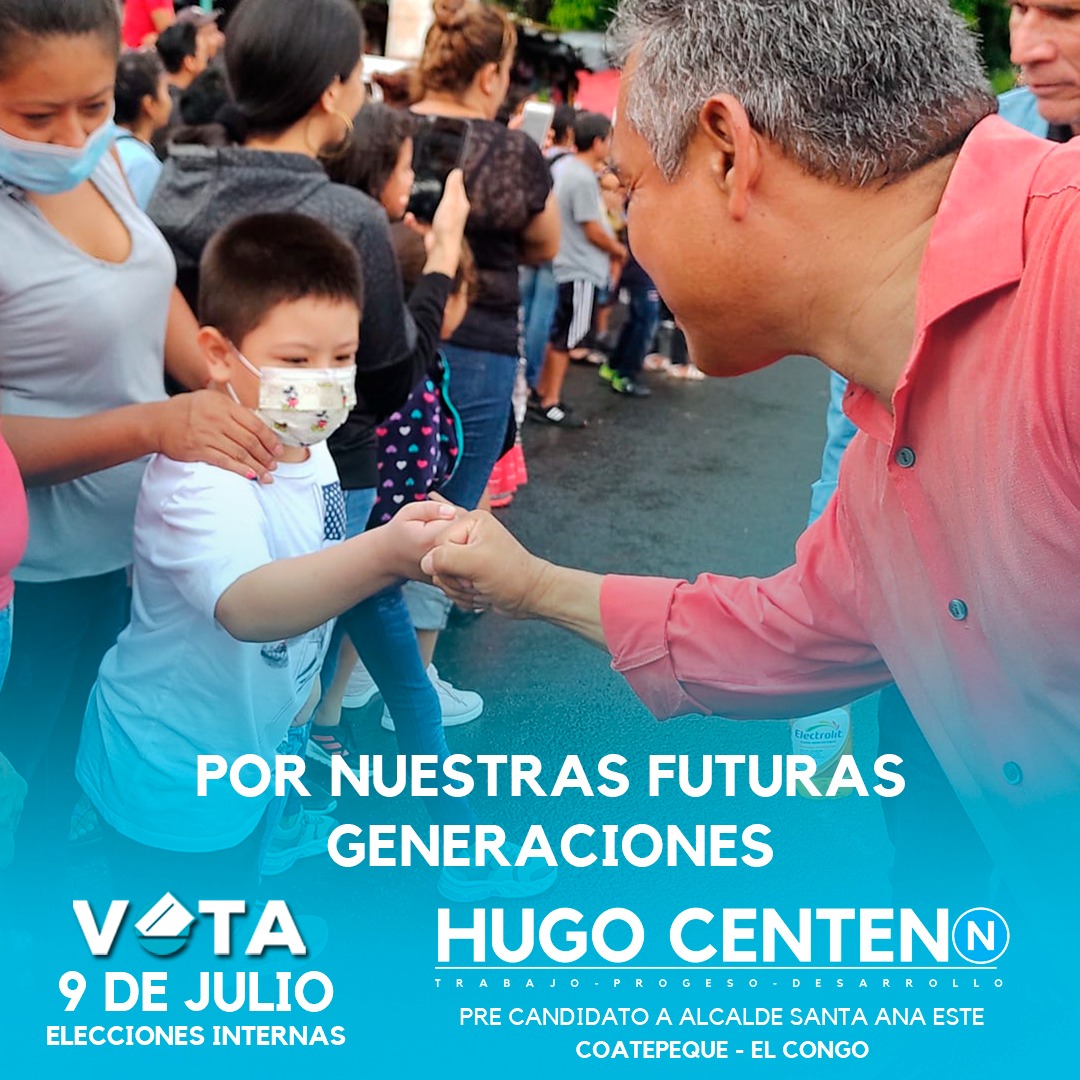 Nuestra apuesta más grande está en las futuras generaciones, por eso queremos hacer del nuevo #SantaAnaEste un lugar de oportunidades, de desarrollo y de trabajo para todos

¡Juntos es Posible! Afiliado este proximo #9deJulio vota por Hugo Centeno 🇸🇻

#Nuevasideas 
#nuevahistoria