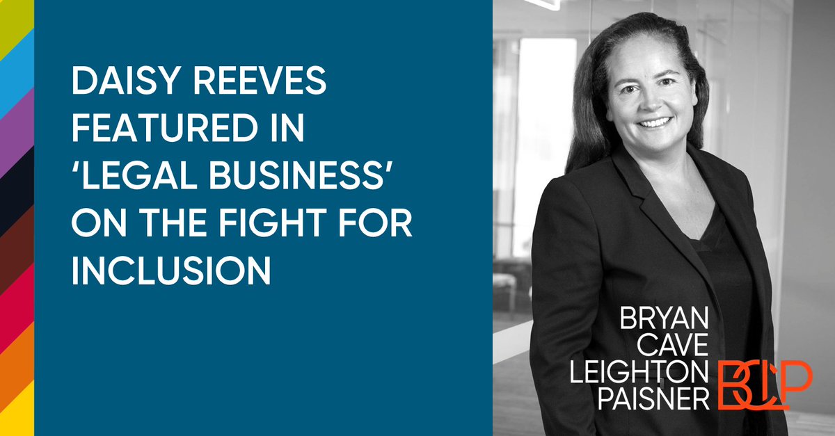 Partner Daisy Reeves was featured by <a href="/LegalBusinessUK/">Legal Business</a> on why we can’t rest on our laurels in the fight for #inclusion, the role Big Law needs to play in change, and coming out in the professional world. bclp.legal/3pvLwOk