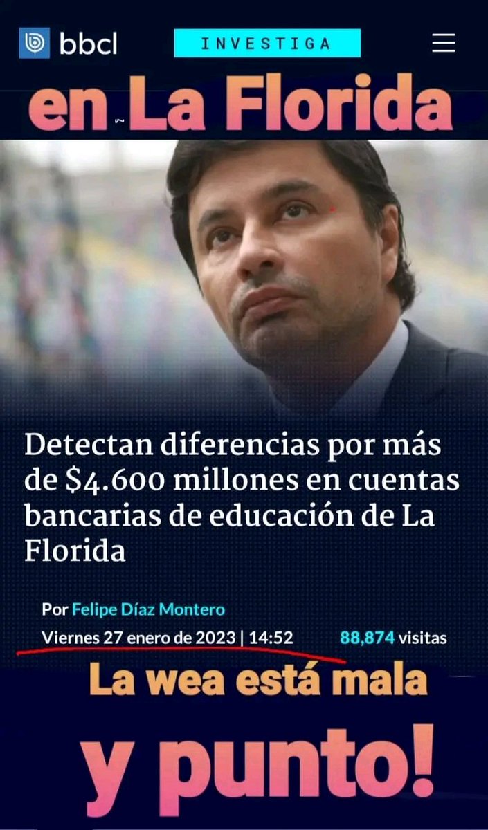 sepulvedamon's tweet photo. Trabajé 26 años en un colegio municipal de la Florida y desde que asumió Carter NUNCA hubo recursos ni para reparaciones ni para material para los niños ni  una puerta se arregló tampoco llegaba material de aseo, sin materiales PIE 
Carter se robó la plata de educación 
Ladrón https://t.co/kDfoypQ1f6