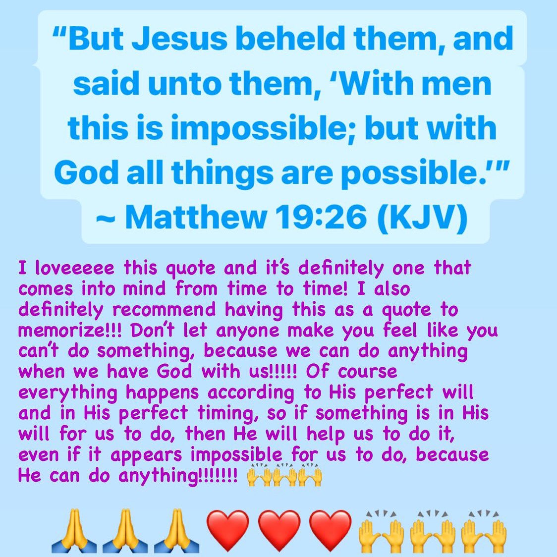 #PraiseGod #PraiseTheLord #GodIsGood #Christian #Love #LoveGod #LoveJesus #LoveEveryone #FaithInGod #ChristianFaith #Faith #HopeInGod #Hope #BelieveInGod #BelieveInJesus #WithGodAllThingsArePossible #Pray #GiveThanksToGod #GiveThanks #Repent #Forgive #BibleQuote #ChristianQuote