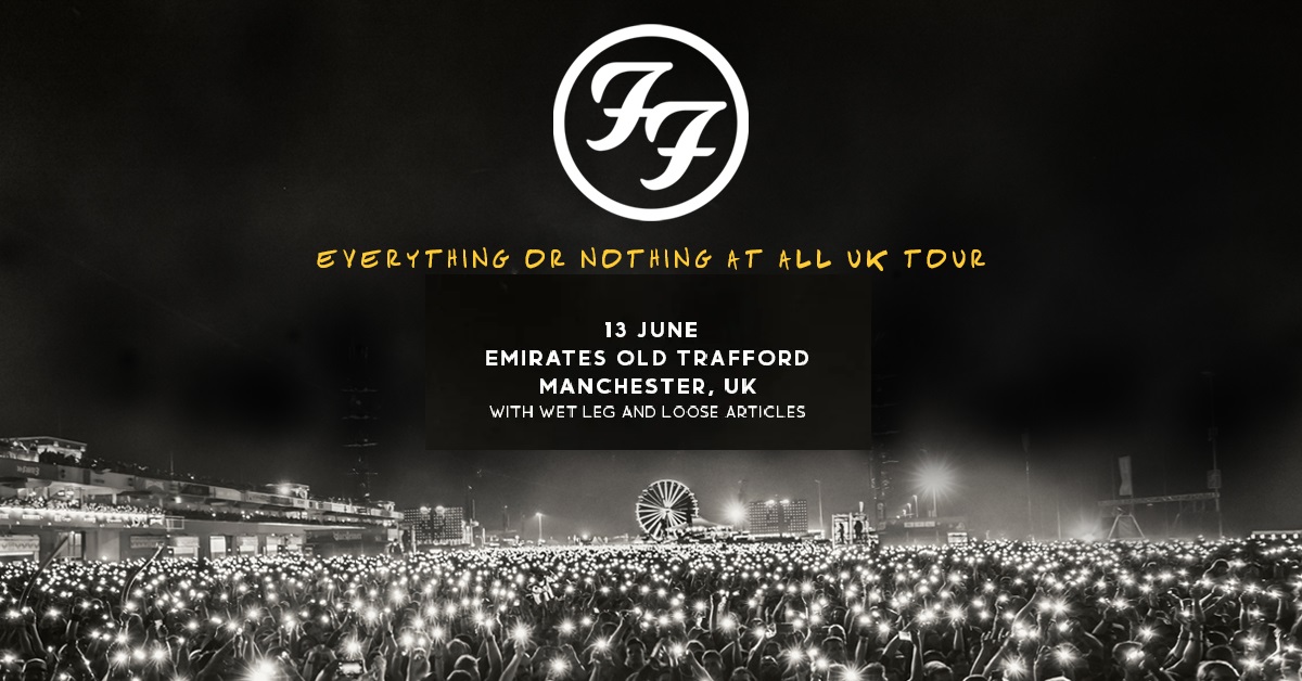 FooFightingUK's tweet photo. Thursday, 13th June-Emirates Old Trafford night 1 - Who's going?! Give us a shout out if you are. #foofighters #foofightersuktour #foofightersuk #foofightersuktour2024 #emiratesoldtrafford #manchester #everythingornothingatall #everythingornothingatalltour #wetleg #loosearticles https://t.co/97BIQc7Cwx
