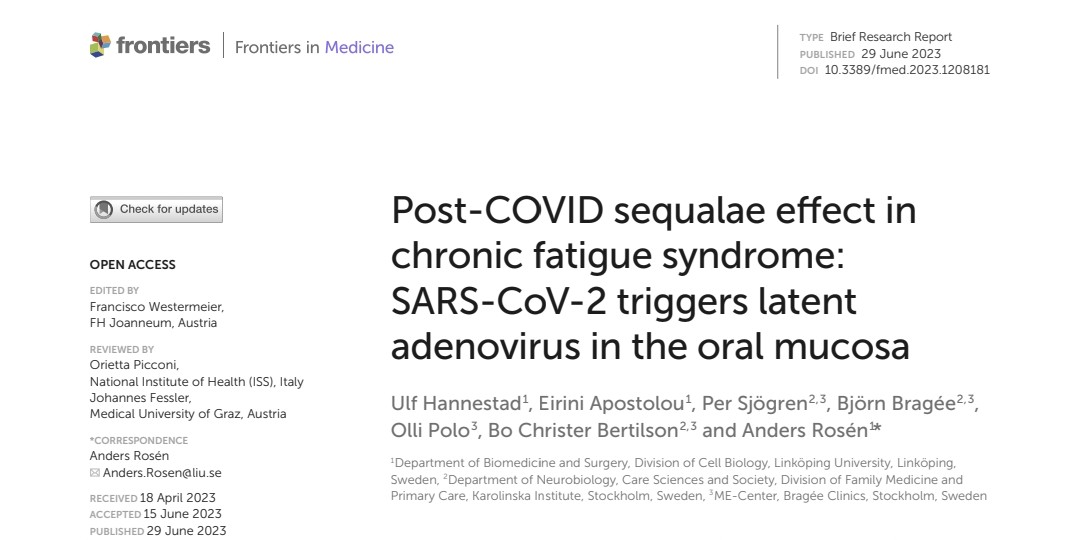 THE REACTIVATION of OTHER VIRUSES by SARS-COV-2 ! 😨

'SARS-CoV-2 triggers latent adenovirus in the oral mucosa'

There is ongoing research exploring potential interactions with other viruses. Adenoviruses are viruses that can cause respiratory infections, among other illnesses.