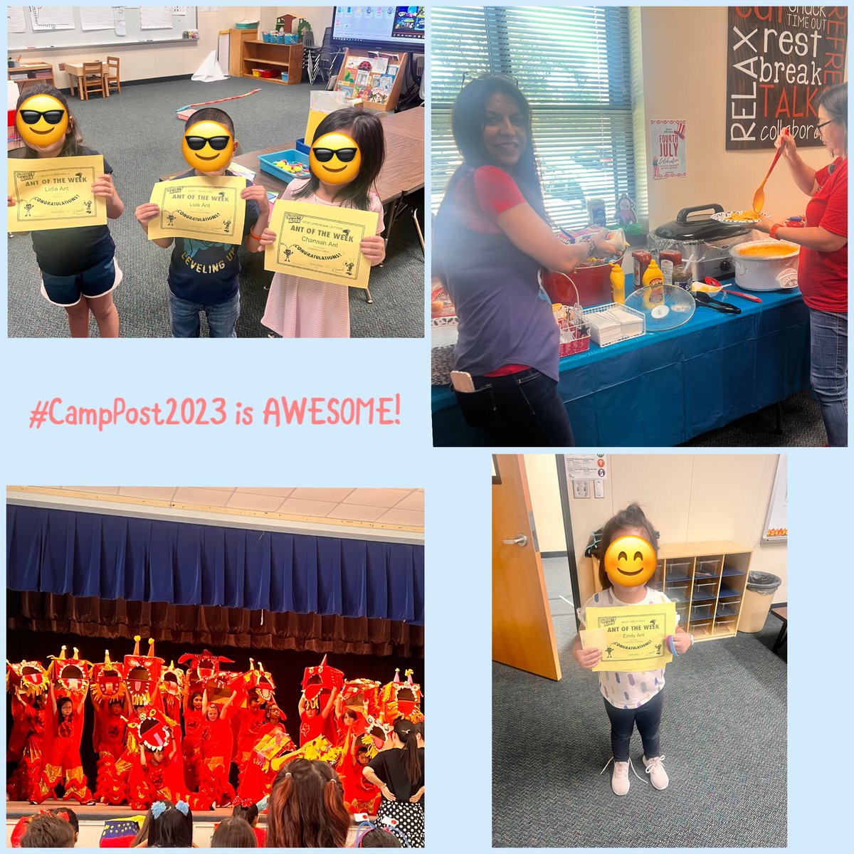 MsMendozacrew's tweet photo. What a day at #CampPost2023 ! @CFISDLOTESummer rehearsed their amazing performance, @kroger donated lunch for the BEST staff ANDโฆwe had MORE @smartyants_id to celebrate! It was a great day! #cfisdspirit #campexplorer @CyFairISD @cfisdcia @CFISDELs https://t.co/M5rj82FpL4