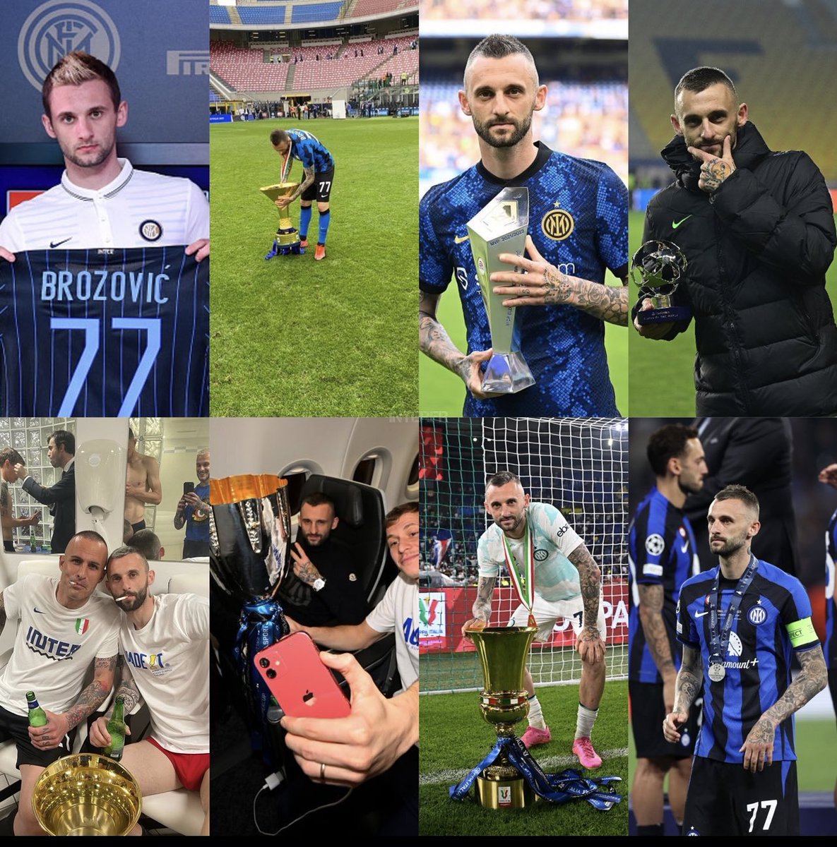 Marcelo Brozovic à l’Inter : 

• 𝟑𝟑𝟎 𝐌𝐀𝐓𝐂𝐇𝐒
• 𝟑𝟏 𝐁𝐔𝐓𝐒
• 𝟒𝟑 𝐏𝐀𝐒𝐒𝐄𝐒 𝐃𝐄́𝐂𝐈𝐒𝐈𝐕𝐄𝐒
• 𝟏 𝐒𝐂𝐔𝐃𝐄𝐓𝐓𝐎 🏆
• 𝟐 𝐂𝐎𝐏𝐏𝐀 𝐈𝐓𝐀𝐋𝐈𝐀 🏆🏆 
• 𝟐 𝐒𝐔𝐏𝐄𝐑𝐂𝐎𝐏𝐏𝐀 𝐈𝐓𝐀𝐋𝐈𝐀𝐍𝐀 🏆🏆 
• 𝐌𝐄𝐈𝐋𝐋𝐄𝐔𝐑 𝐌𝐈𝐋𝐈𝐄𝐔 𝐃𝐄 𝐒𝐄𝐑𝐈𝐄 𝐀…