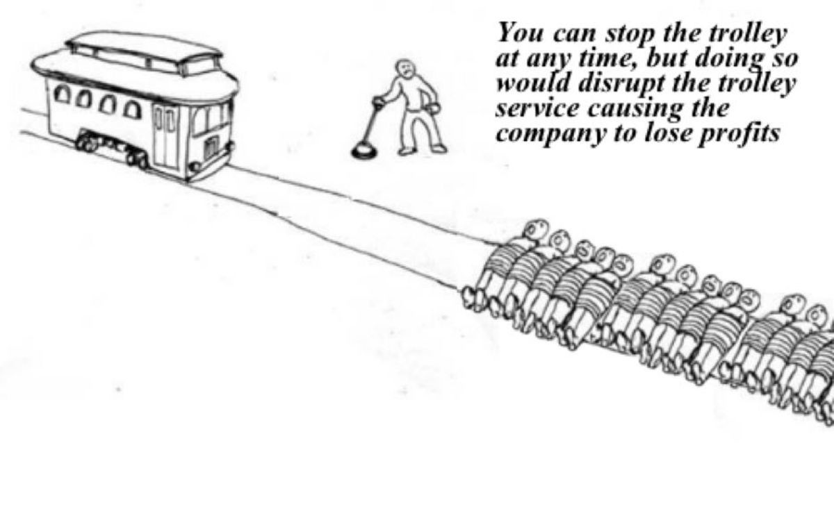 answersinreason's tweet image. Econimic Trolly Problem

#TrolleyProblem #Ethics #Morality