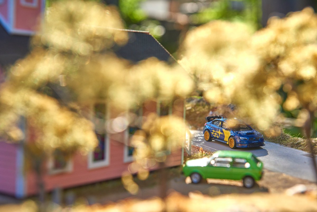 SubaruCanada's tweet photo. Jason Nugent, @CRCRally photographer created hyper realistic miniature stages starring a tiny @subarums_usa’ WRX STI Rally Car. Each one is based off a real rally photo. Can you guess which one recreates the Leblanc Brothers’ at Rallye Perce-Neige in 2019?💙🏁 https://t.co/ME6W1i1C5Q
