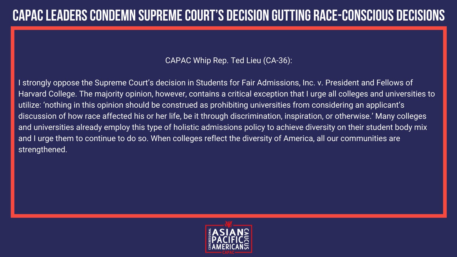 CAPAC on Twitter "With today's SCOTUS ruling that undermines the Court