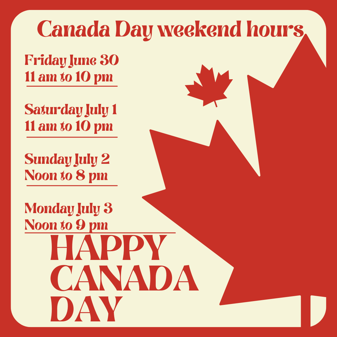 Well folks, 
Many are wondering about hours this weekend - if you need beer and NSLC is closed, we have pretty good hours to help you.

Enjoy the weekend, if its sunny - check out our patio.
If its not sunny - lots of seating inside.

#sackvillebrewery
#happycanadaday