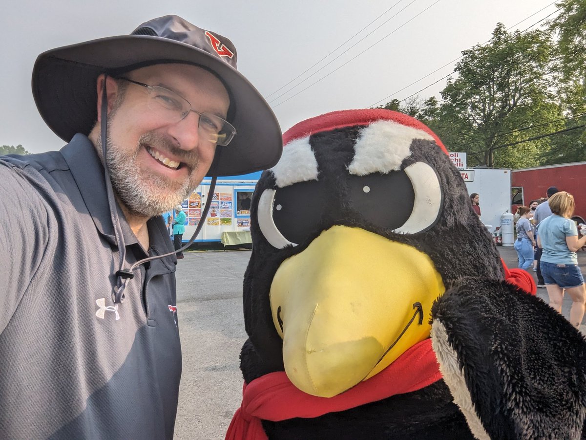 Pete and I are at the McDonald for the Firemen's Festival #GoGuins