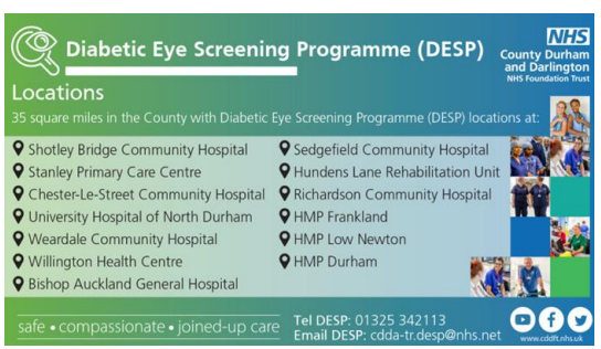If you see a patient who has missed their diabetic retinal screening (and wants to reschedule) or wishes to change venue, advise the patient to contact the Diabetic Eye Screening Programme directly (ie not their GP).

Please see attached contact details.

#optometry #yourloc