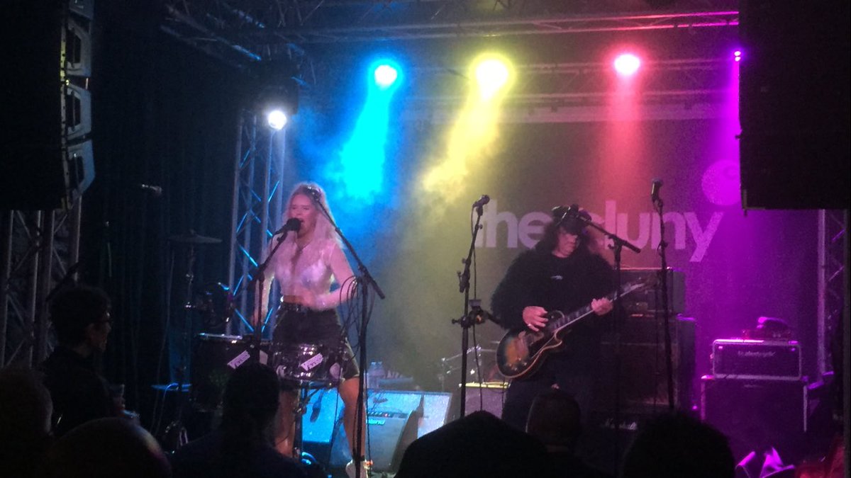 Enjoyable set from Power Punk duo <a href="/voodooradioband/">VOODOO RADIO</a> tonight at @thecluny. Energy, sass, tunes and some hilarious in between song banter from the singer / drummer who could also have a career in stand up. 🥁 🎸