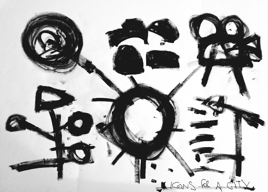 #draweveryday #everyday ' #icons for #cities 29  ' #molotow pen on paper #abstract #architectonic #drawing