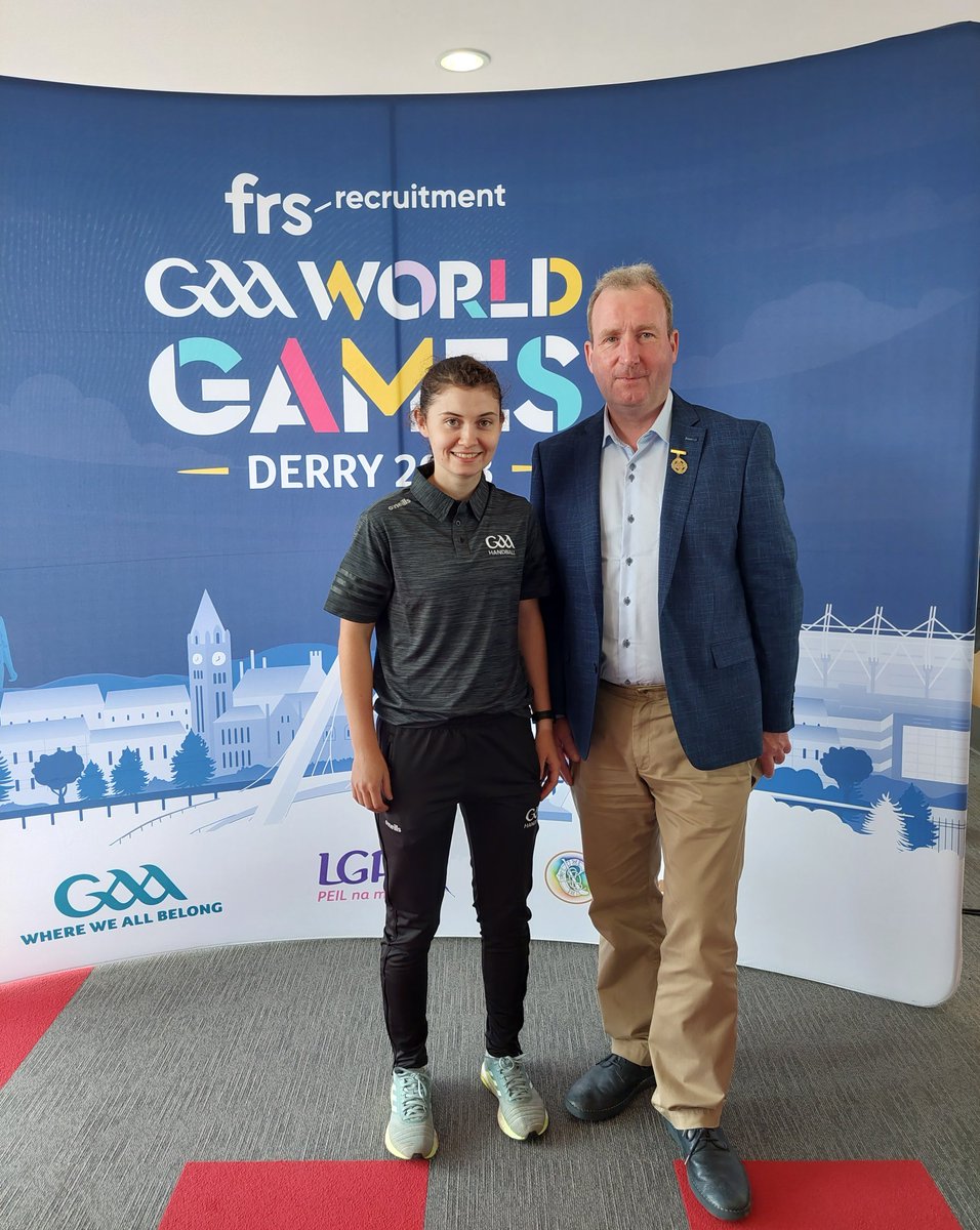 Great to attend the launch of the @GAAworldgames in Owenbeg today, representing handball alongside the current @GAA_Handball president Conor McDonnell 👊🏼🔵

#GAA #WeAllBelong #FRSGAAWorldGames