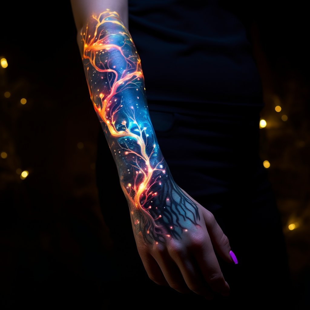 Kevin Olivieri on X: "@icreatelife @xtyno A glowing bioluminescent tattoo ✨ https://t.co/9BorDnktow" / X