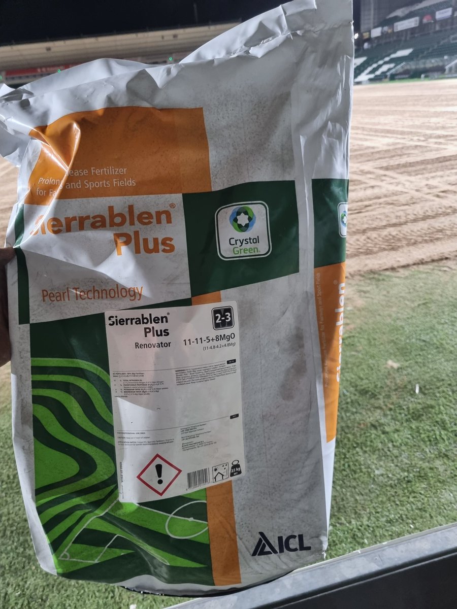 Pitch leveled, soil amendments added from <a href="/ICL_Turf/">ICL Growing Solutions - Turf & Landscape 🇬🇧🇮🇪</a> and <a href="/OriginAmenity/">Origin Amenity Solutions</a> <a href="/rigbytaylor/">Rigby Taylor</a> R140 tomorrow and then grow sheets. Then 🙏🏼 and 🤞🏻 for some signs of life in 7 days time.💚