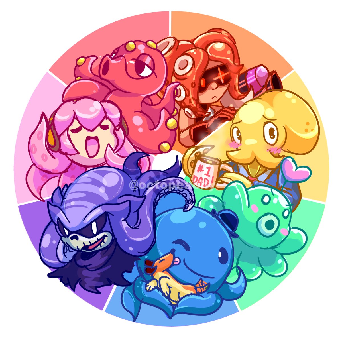 🐙 #colorwheelchallenge octopus edition! 🐙