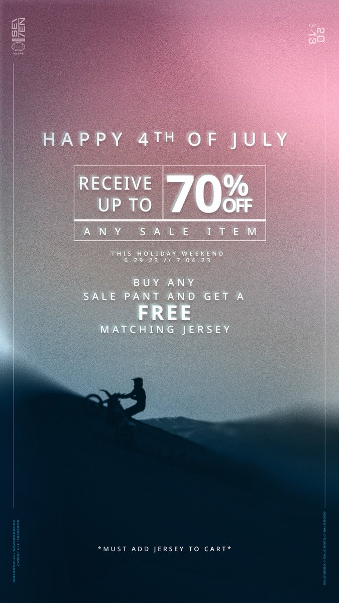 Get in on the savings this Fourth of July 🇺🇸 SHOP HERE ➡️ sevenmx.com