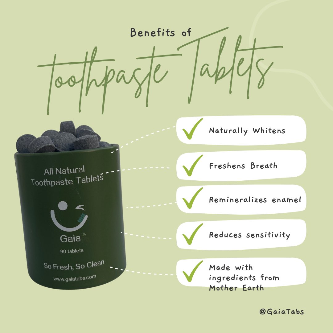 Gaiatabs's tweet photo. Benefits of Toothpaste Tablets
🌿 https://t.co/5ypVRALKyk 🌿 https://t.co/VL5e7U18Z3