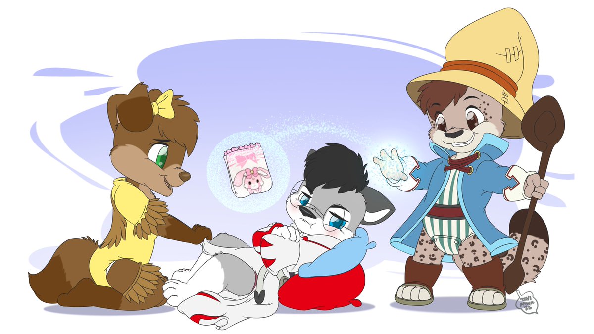 drifterkitty's tweet photo. The grand adventures of the warriors of light continue! Albeit with some occasional interruptions.

A mother's day gift from Loupy to @Feefers featuring Drifty lending a helping paw.

Commissioned by LoupyLupine(FA)
Art by @liltigermunk https://t.co/WLuTUFaOyf