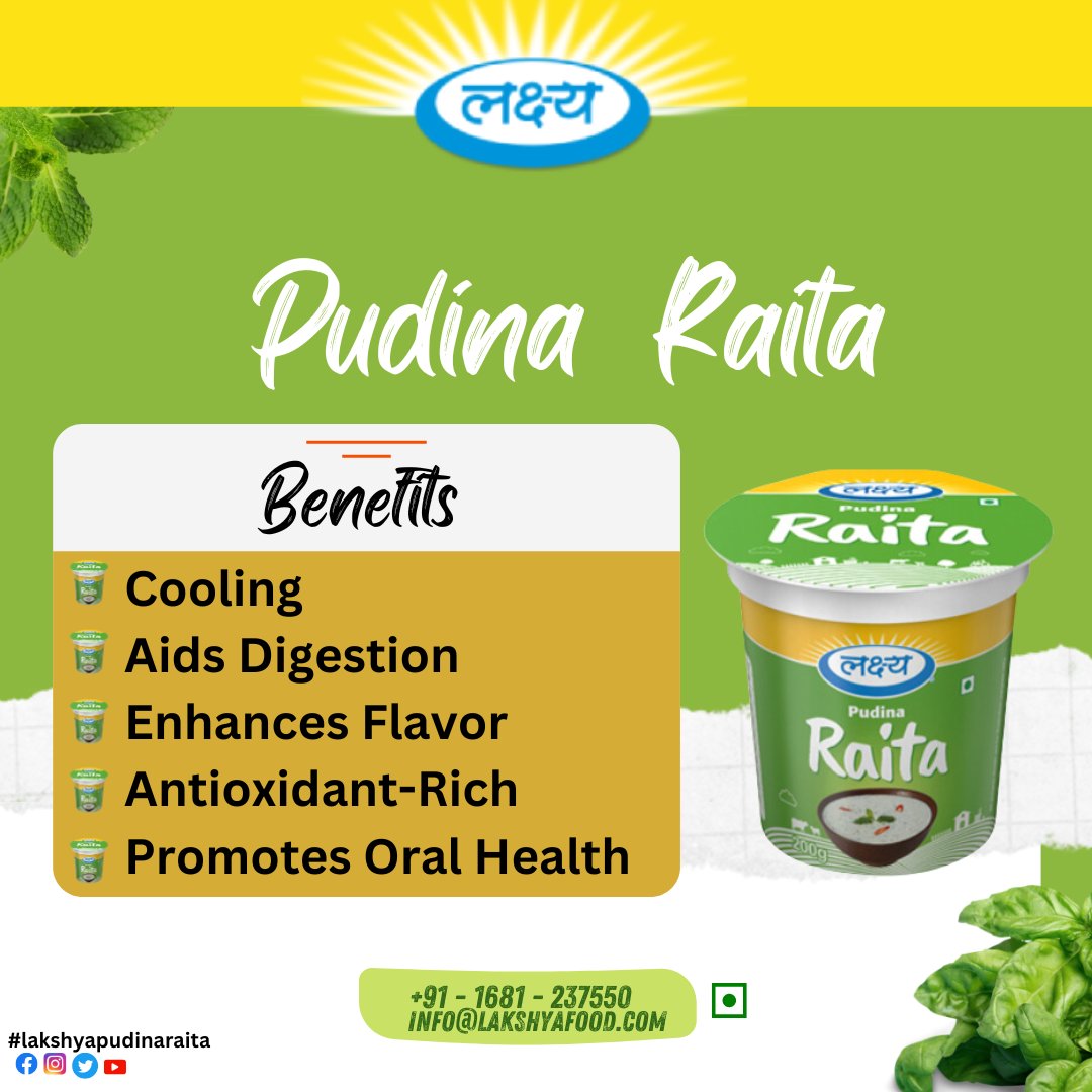 Lakshyafood1's tweet photo. "Pudina Raita: A minty twist to elevate your taste buds! π±#MintyFresh #CreamyGoodness #DeliciouslyRefreshing #YogurtMagic https://t.co/lwbJAIEiRj