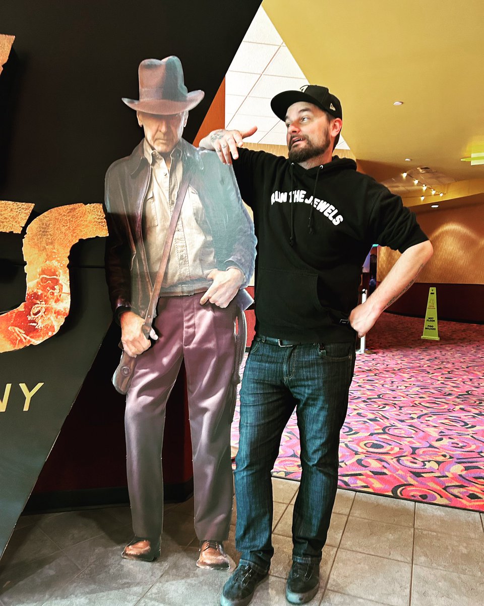 Had to tell Indy that he’s still got it. Don’t think he was interested. Always surreal &amp; amazing to see Harrison’s characters I grew up with on the big screen. 🥲