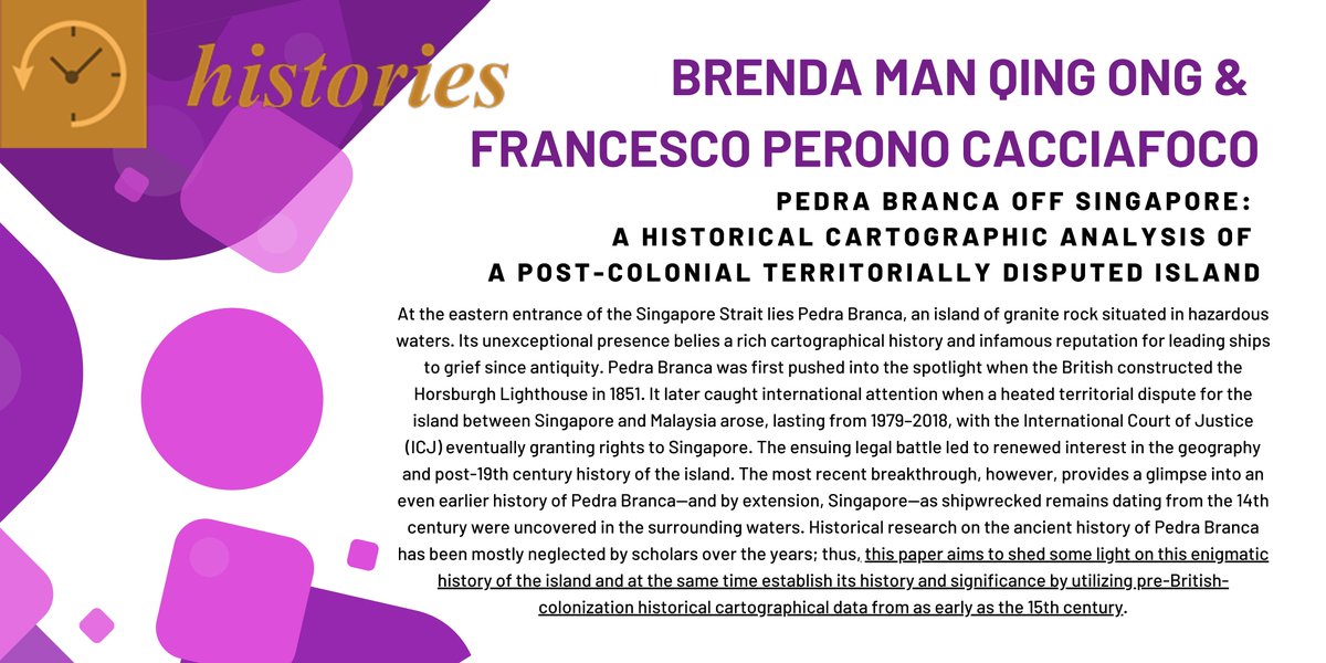 Senior Lecturer Francesco Perono Cacciafoco and Brenda Man Qing Ong shed light on the enigmatic history of Pedra Branca, and establish its history and significance. Read more: mdpi.com/2409-9252/2/1/5