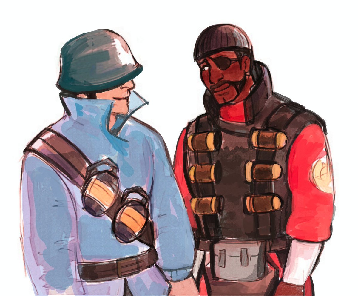 zaeed 🇦🇷 on Twitter "Demoman x Soldier... DemoSolly TF2 TF2fanart"