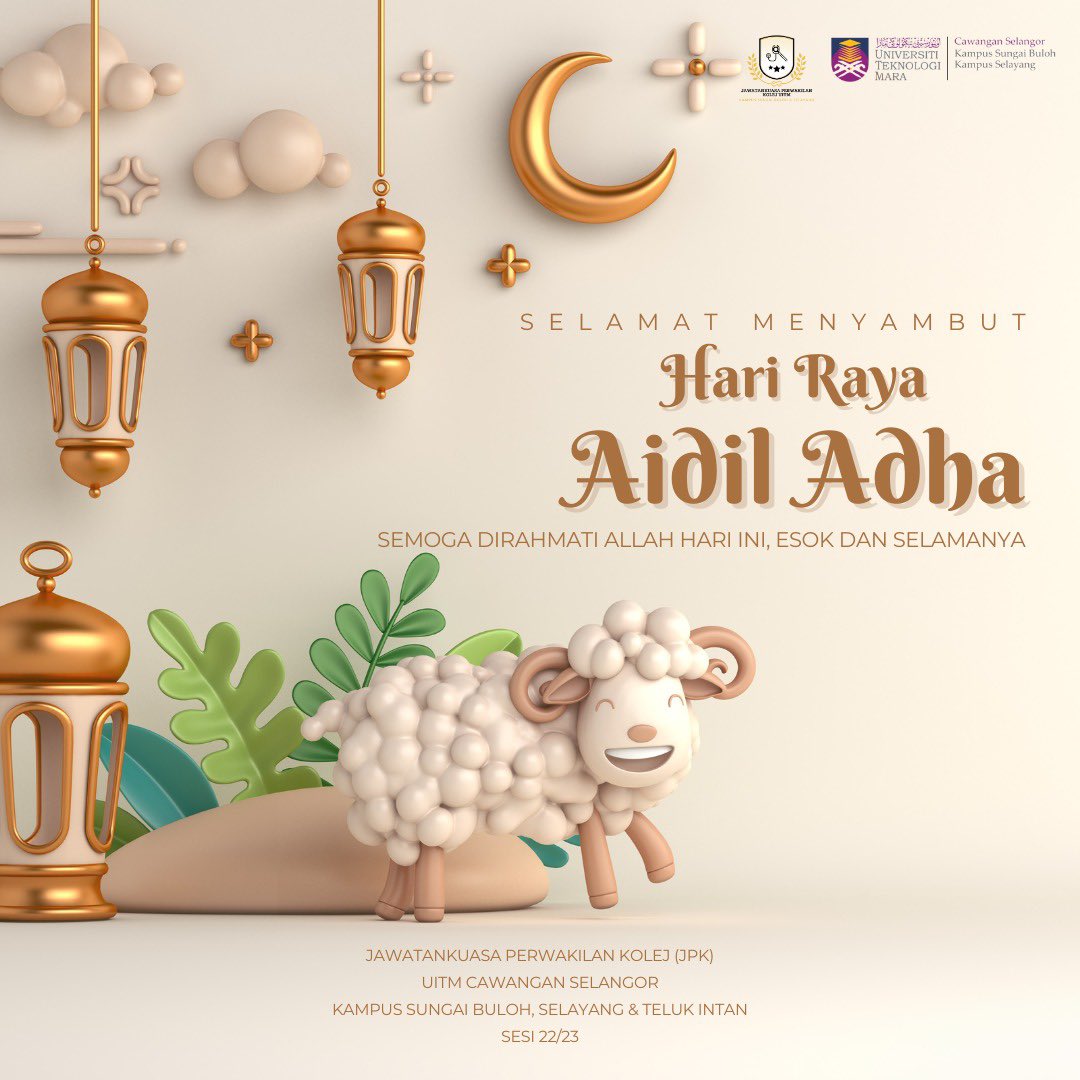 JPKUSB's tweet photo. Selamat Hari Raya Aidil Adha 🌙✨

Semoga hari raya anda disambut dengan aman, sempurna dan dipenuhi ketenangan 🤗

#jpkuitm
#jpkusb https://t.co/z6317jHx5l