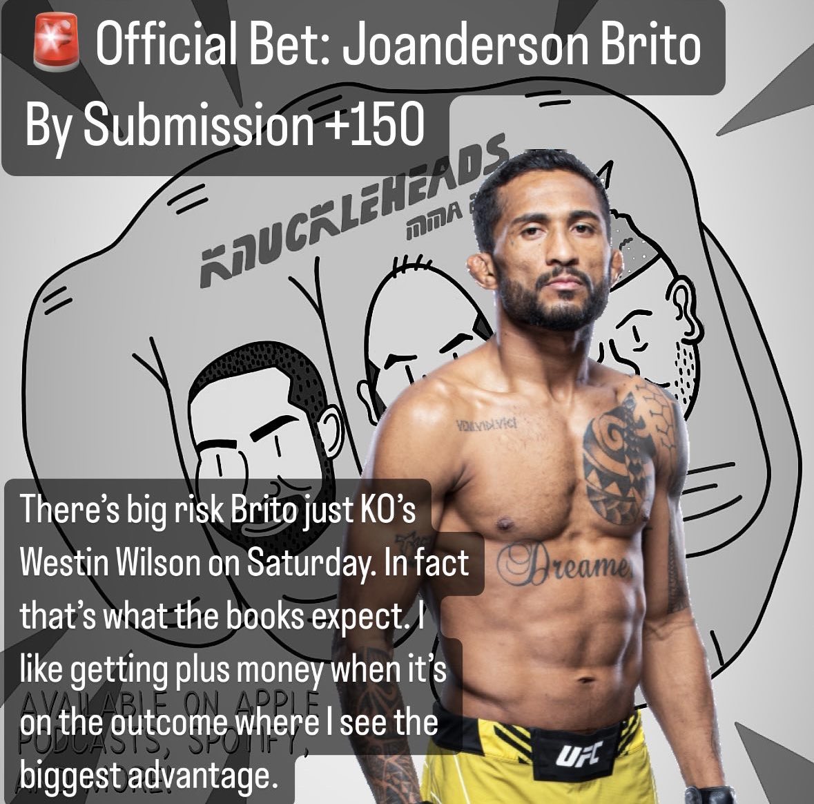 Knuckleheads MMA Podcast on Twitter "A few plays from Tim for UFCVegas76"