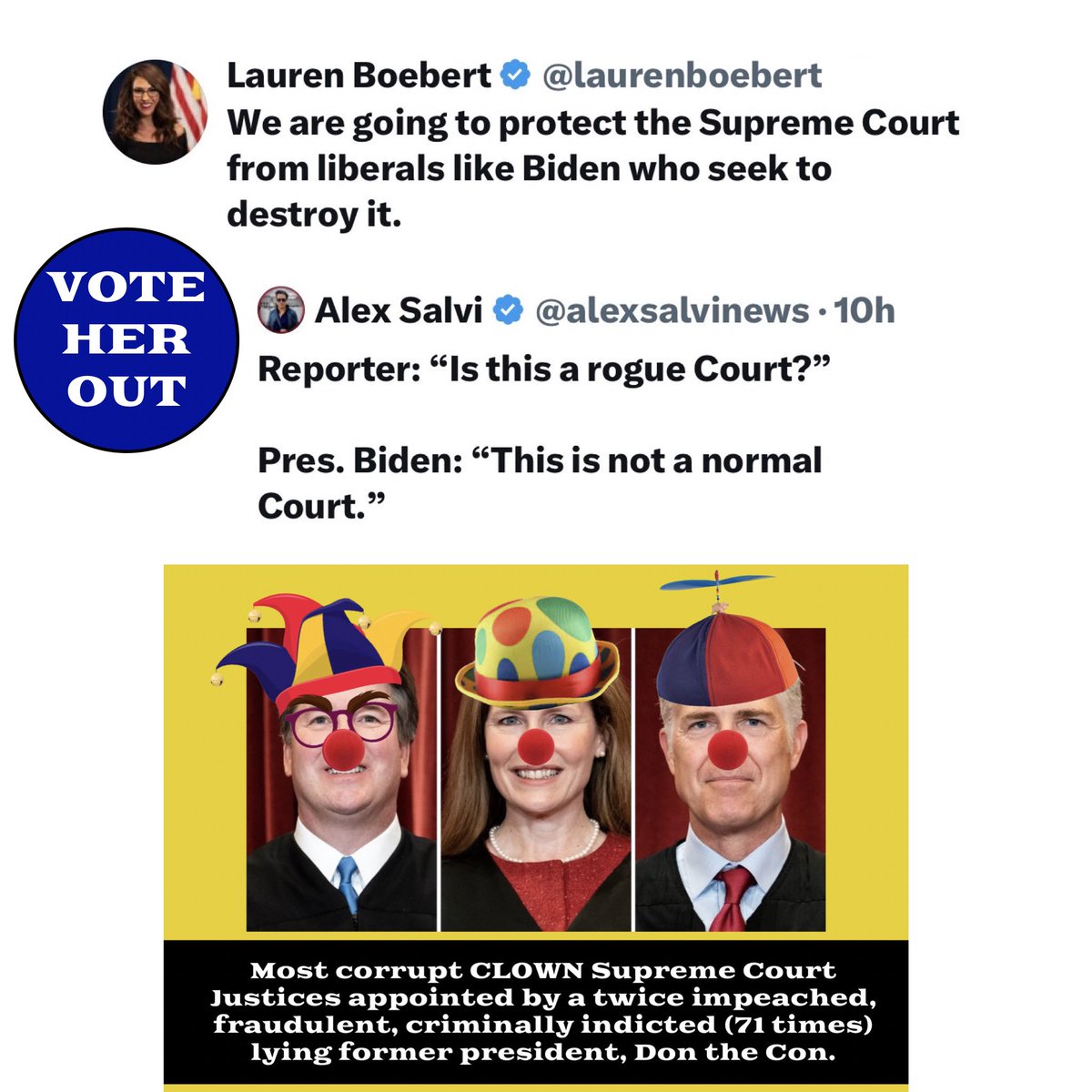 “Lorena Bobbitt Boebert” illegitimate grandmother to be (like mother, like son unwed high school parent) why not sit this one out? https://t.co/49PnTJZEKo